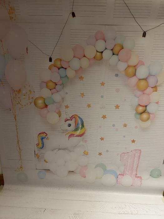 Tło fotograficzne urodzinowe na roczek
