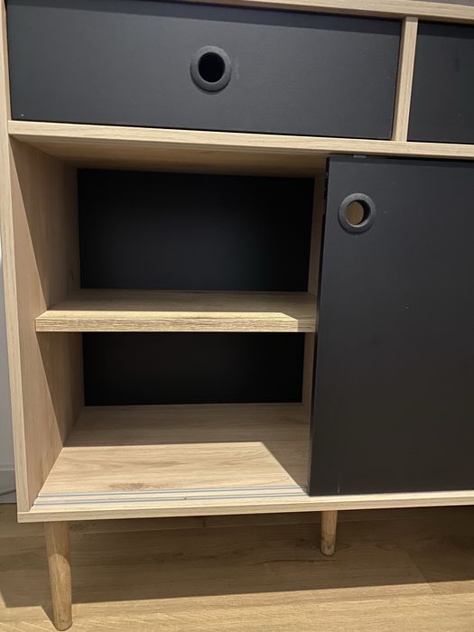 Komoda młodzieżowa Bonami jak Ikea jasny dąb + czarny