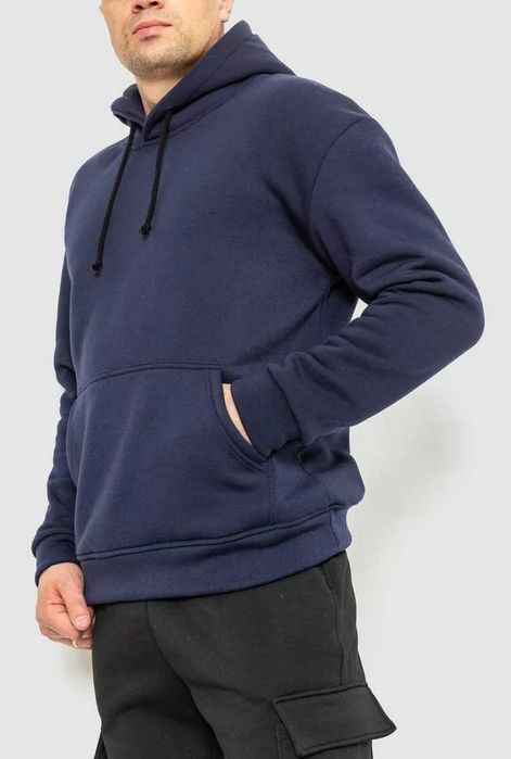 Худи мужской на флисе однотонный разных цветов