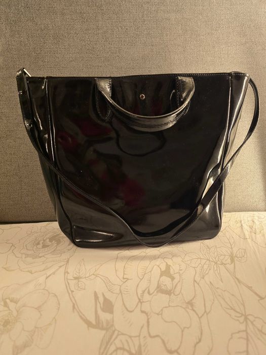 Batycki torebka shopper lakier skóra A4