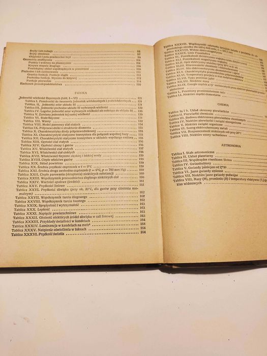 Tablice matematyczne fizyczne chemiczne i astronomiczne 1974