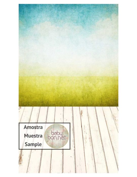 Fundo fotográfico Lona- Textura céu e campo