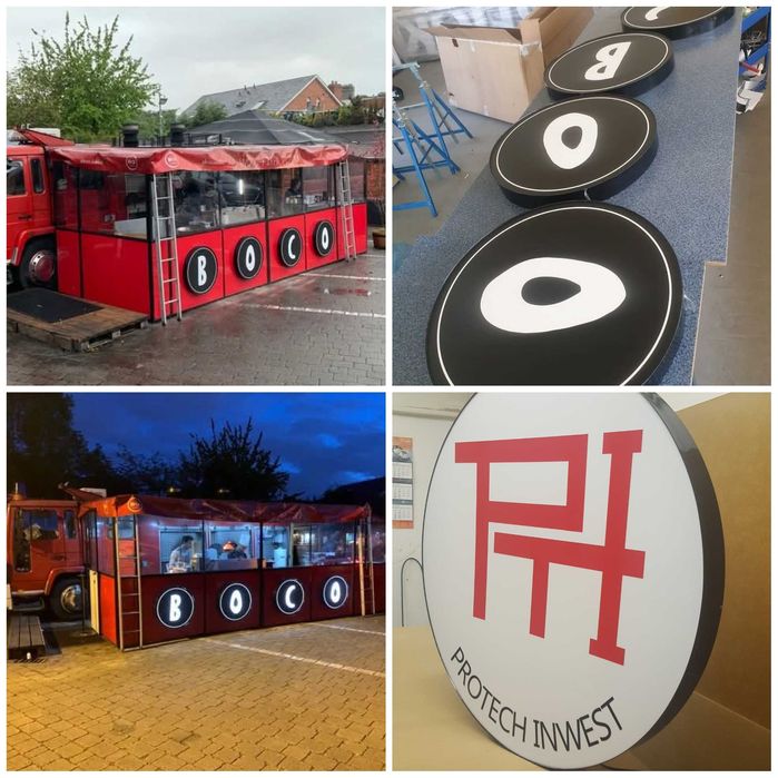 Kaseton reklamowy Litery 3D LED producent reklam Baner Logo Szyld