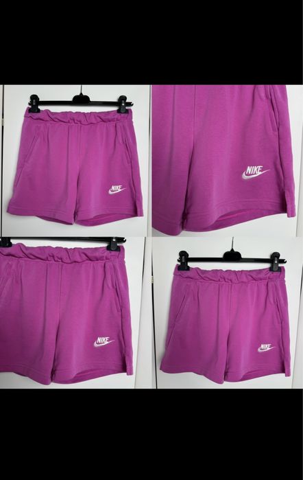 Шорти nike рожеві шортики найк спортивні хлопкові трикотаж