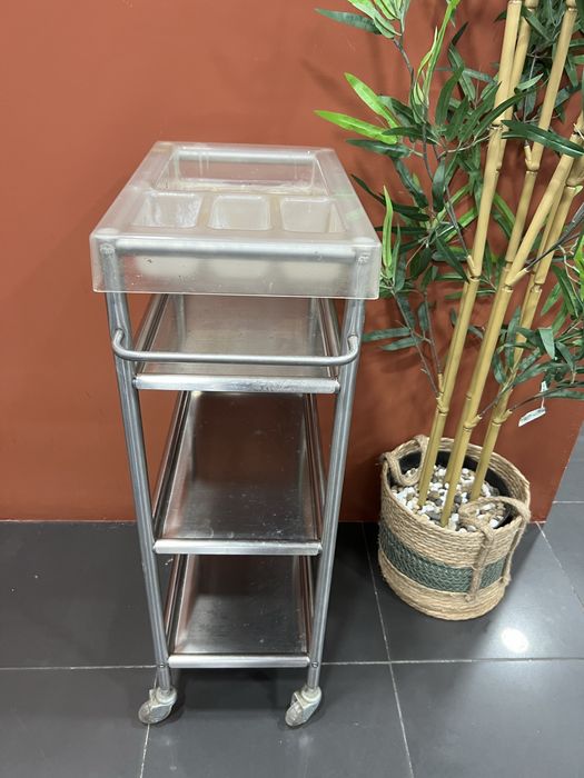 Carrinho Auxiliar IKEA Aço Inoxidável com Rodas