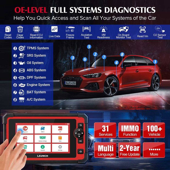 Máq. Diagnostico Auto Launch CRP919X Novidade