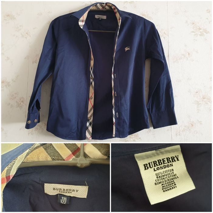 Детская рубашка BURBERRY на мальчика 6-7 лет