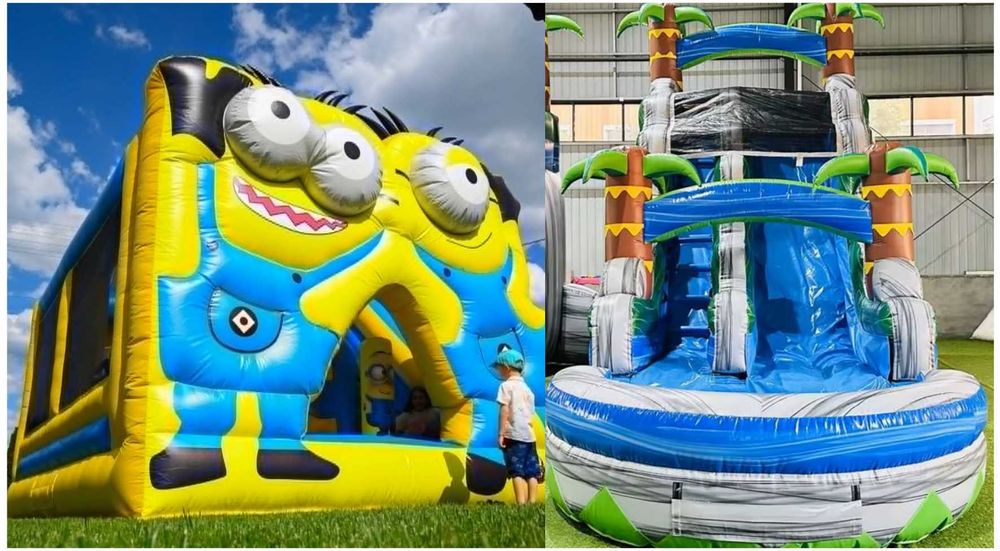 Wynajem Dmuchańców Duża Zjażdżalnia + Minionki