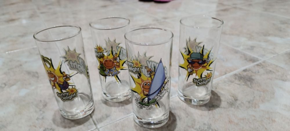 Conjunto 4 copos de sumo Sunny Delight