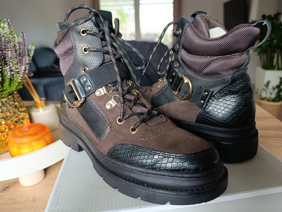 Buty zimowe Tamaris, czekoladowe