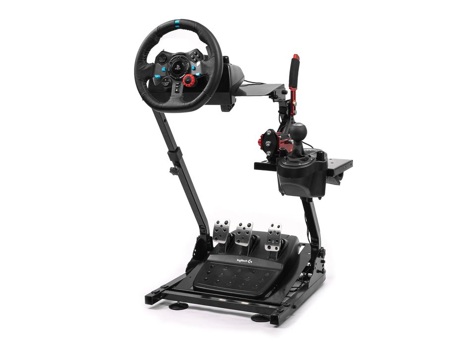 Solidny STOJAK z SZEROKĄ PÓŁKĄ kokpit Stelaż na Kierownicę Logitech
