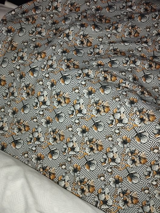 4m dresówka pętelka dzianina kwiat jabłoni