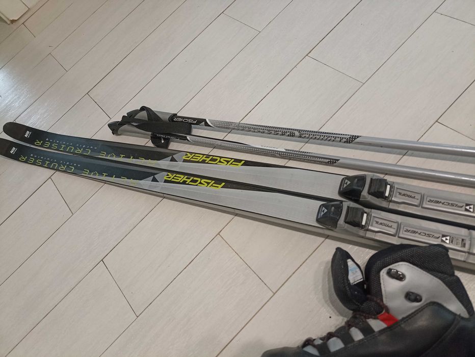 Zestaw narty biegowe + buty + kije