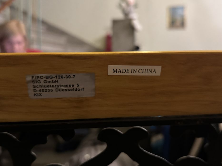 Ława ogrodowa drewaniano metalowa