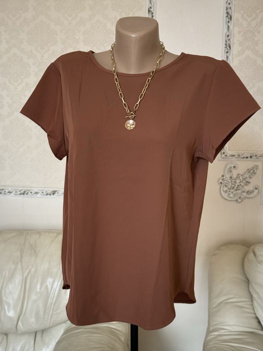 Блуза кофта атласна футболка худи поло