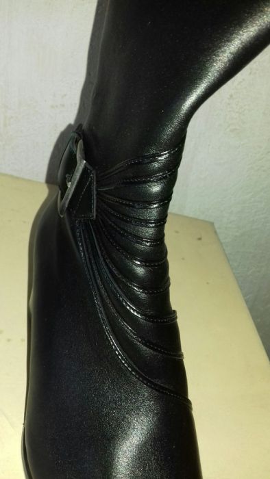 Kowbojki kozaki damskie czarne skóra naturalna szpic retro 39 38 37