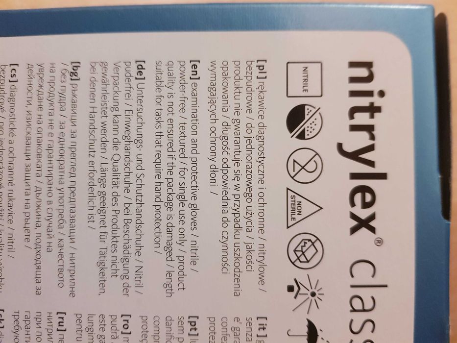 MERCATOR Rękawiczki nitrylowe Nitrylex Classic 100 szt. rozmiar M