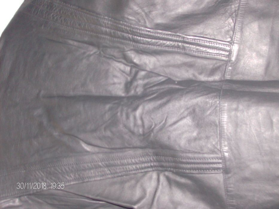 blusão preto de cabedal de senhora xxl