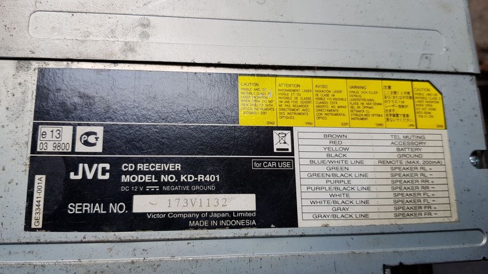 Radio samochodowe JVC KD-R401 USB MP3 AUX