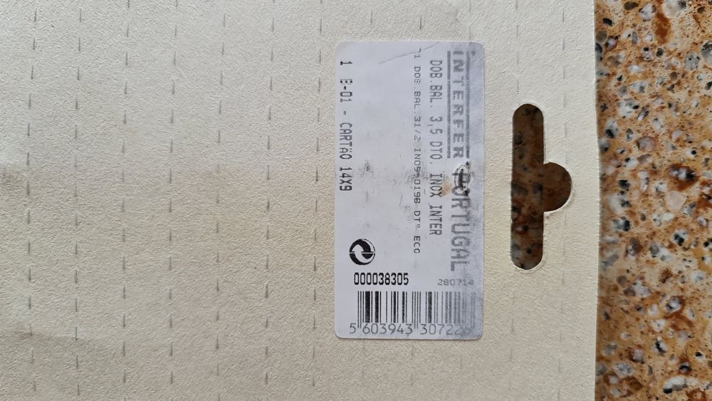 Conjunto 3 dobradiças inox Interfer