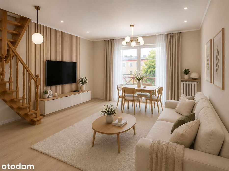 4 Pokojowe Mieszkanie po Remoncie | Dwu-poziomowe |72,5 m2 Przytulne
