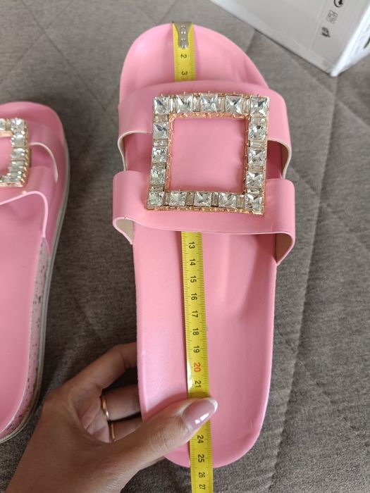 Klapki nowe 40 różowe na szeroką stopę buty na lato