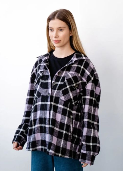 Тепла рубашка в клітинку L та 2XL