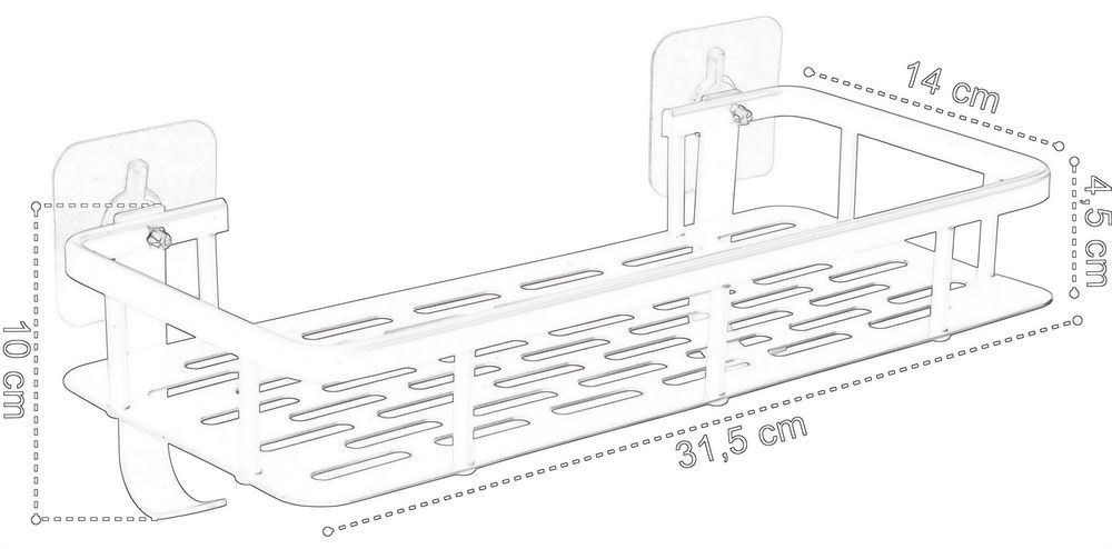 półka loftowa itaka srebrna do łazienki