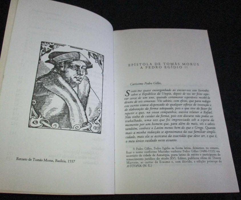Livro A Utopia Tomás Morus (Thomas More)