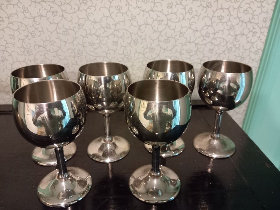 Six Metal Chalices