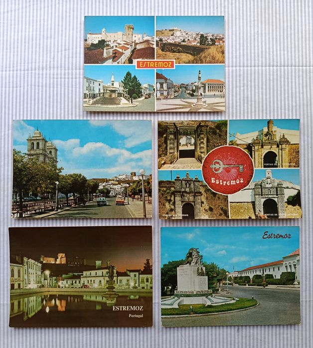 POSTAIS: Estremoz, Aveiro, Braga, S. M. Agraço, Ponte Lima, Nazaré