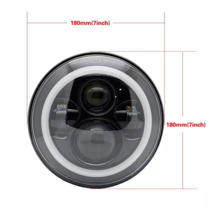 Светодиодная Фара с габаритом и поворотом LED 7 Нива Зил УАЗ Toyota FJ