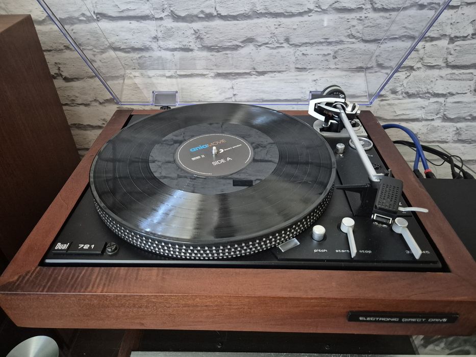 Gramofon Dual 721 + amplituner + przedwzmacniacz + kolumny + winyle