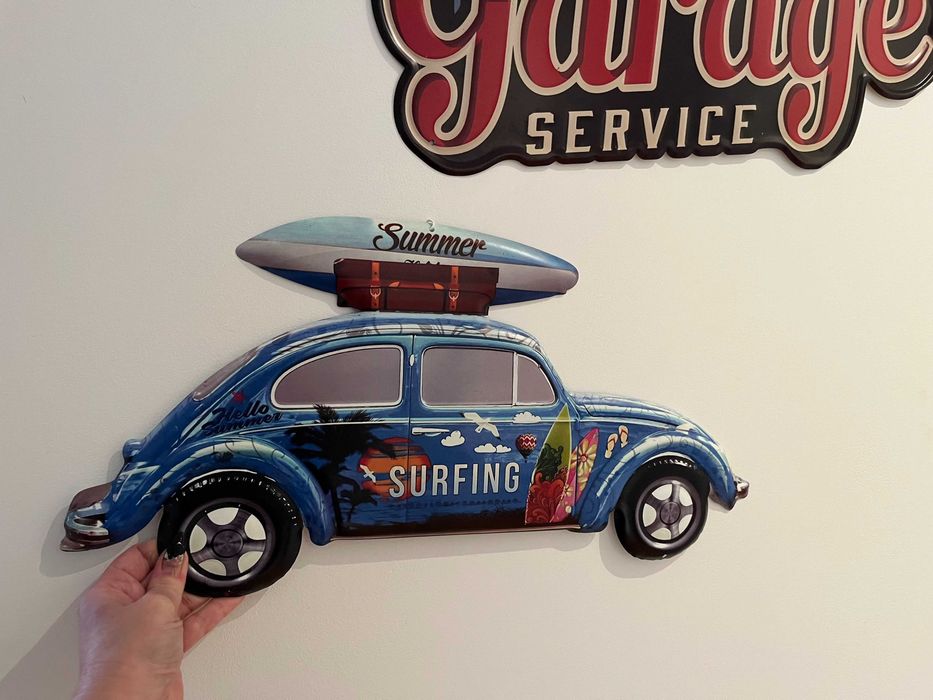 Surfing 3D metal wall plaque art