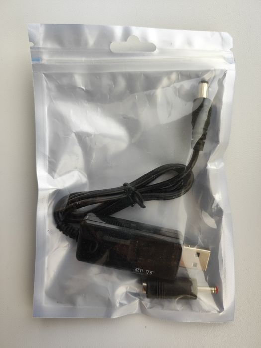Повышающий преобразователь переходник USB для роутера 9в - 12в