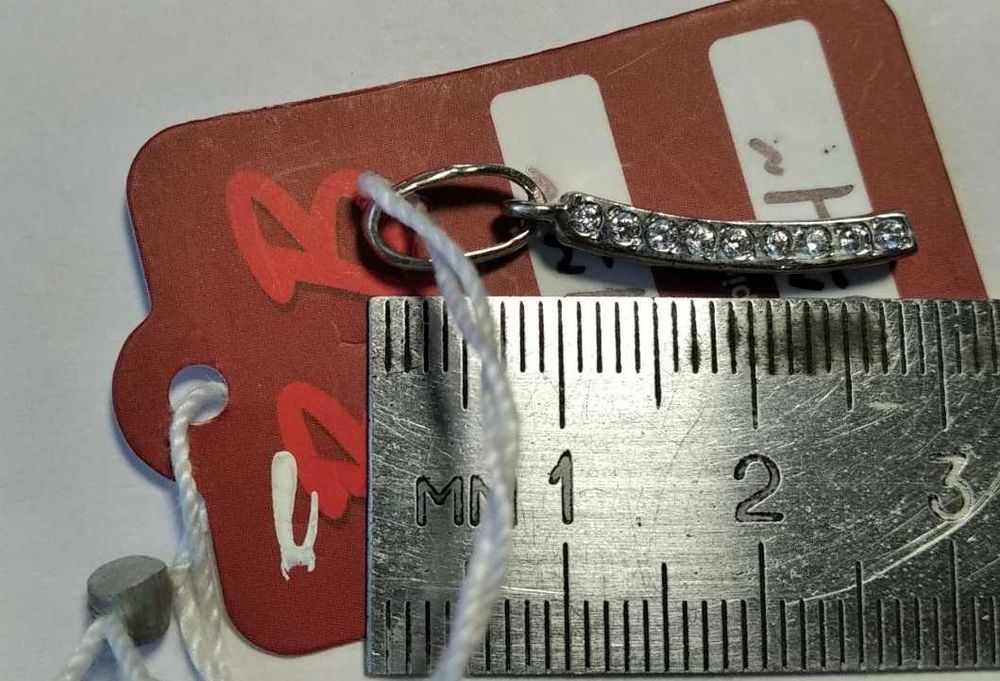 Серебряный кулон подвеска со вставкой из циркония