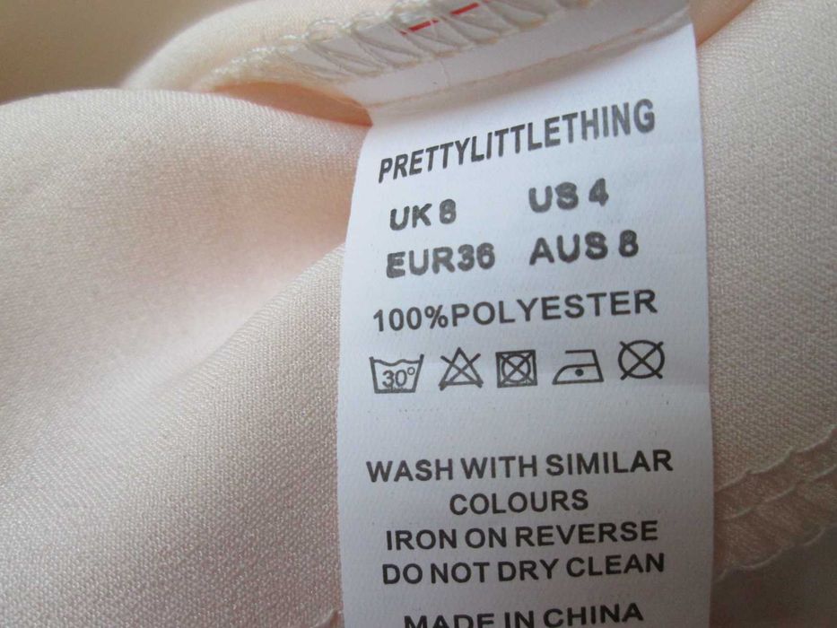 PrettyLittleThing spodnie satyna luźne piżamowy styl Pyjamacore 8 S 36
