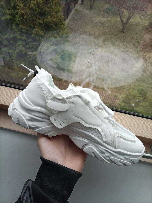 Męskie buty sportowe sneakersy rozmiar 44 białe