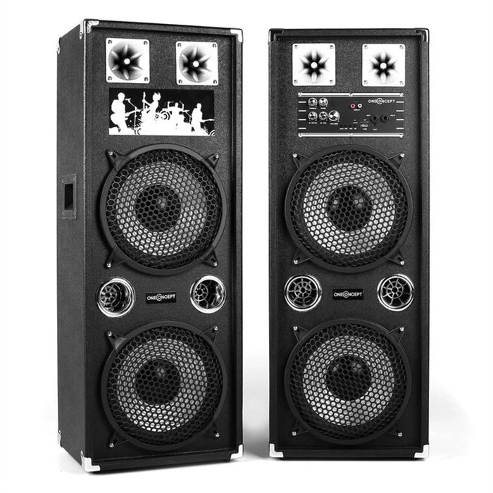 Par de colunas ativa de 2 subwoofers de 25cm (10") e 160W