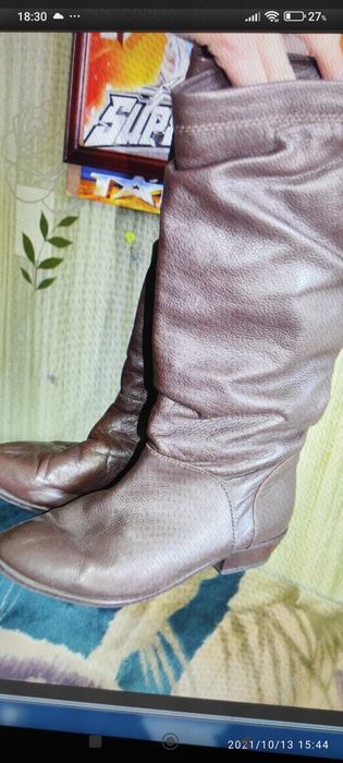 Сапоги Деми, кожа 37-38 р