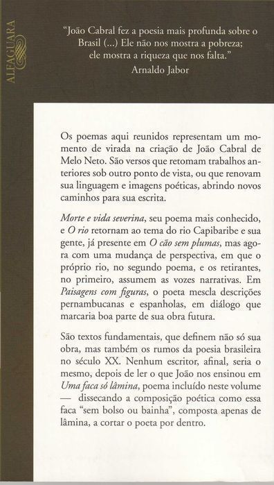 Morte e vida Severina de João Cabral de Melo Neto [Portes Grátis]