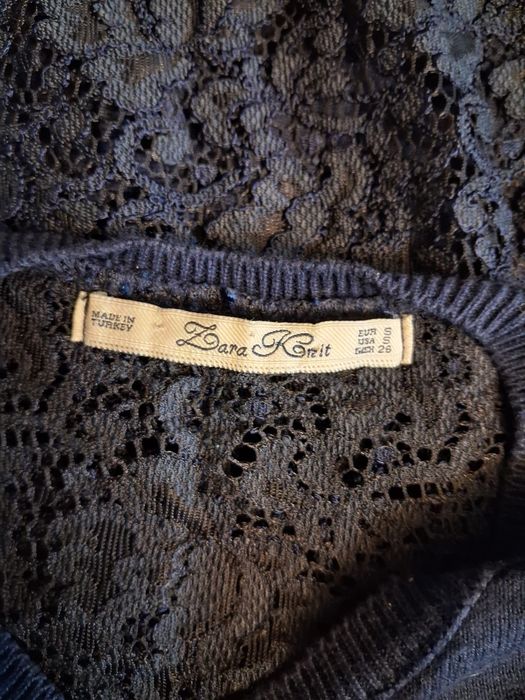 Kardigan , sweterek z koronką na plecach rozmiar S. Zara