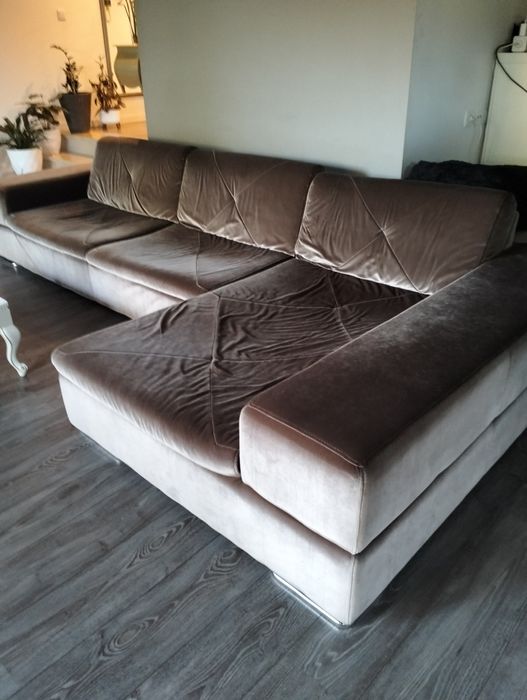 Vendo sofá com chaise longue em bom estado