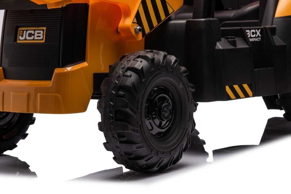 Koparka Na Akumulator JCB Z Łyżką Żółta Auto na akumulator dla dzieci