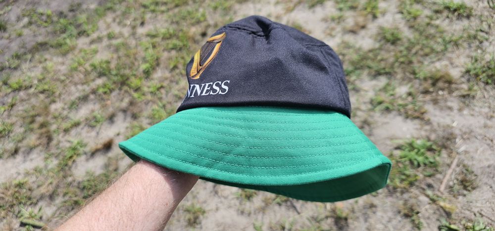 Guiness Nowy czarno zielony kapelusz typu bucket rozmiar L 60cm