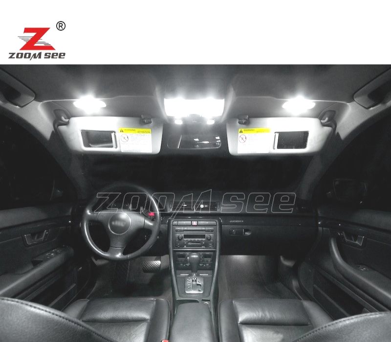 KIT COMPLETO DE 20 LÂMPADAS LED INTERIOR AUDI A4 S4 RS4 B6 B7 2002-2008