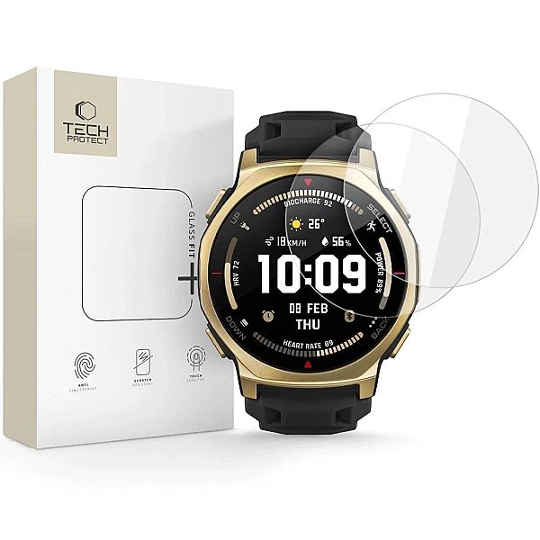 Szkło Tech-Protect Glass Fit+ 2-pack na Amazfit T-Rex 3 Pro 44 mm
