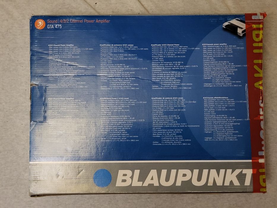 Автомобильный усилитель Blaupunkt GTA 475