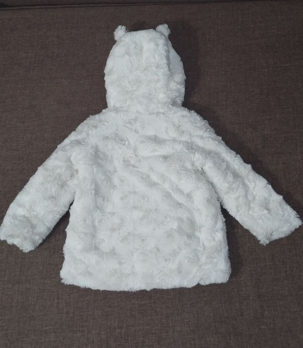 Шикарная белоснежная шубка - пальто George — как облачко! От 18м. до 3