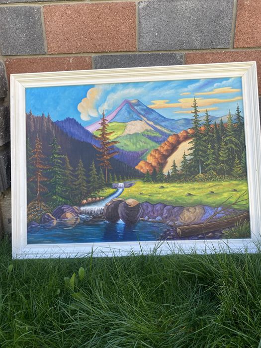 Велика картина гірський пейзаж 104см/80см